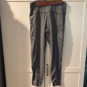 Gray High-Waisted Leggings